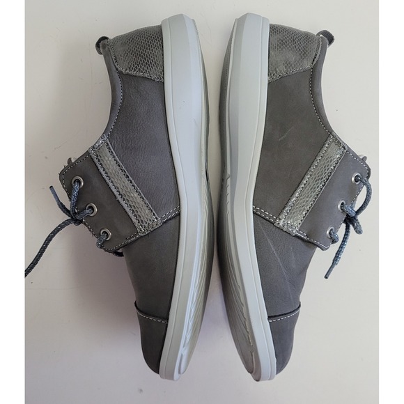 SAS Marnie Sneaker Casual Shoe Gray Suede Snake Print Size Women's Sz 8N EUC - Picture 4 of 14